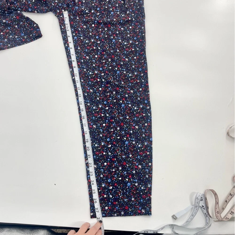 NWT Anthropologie x Stella Nova Olive Pants in Navy Ditzy Blue Floral Print XS - Picture 5 of 14